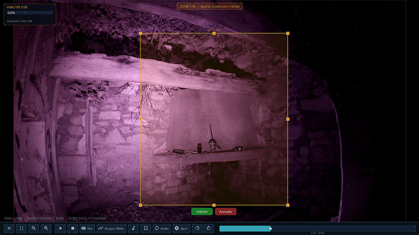 Plein ecran — Camera fixe (detection mouvement)